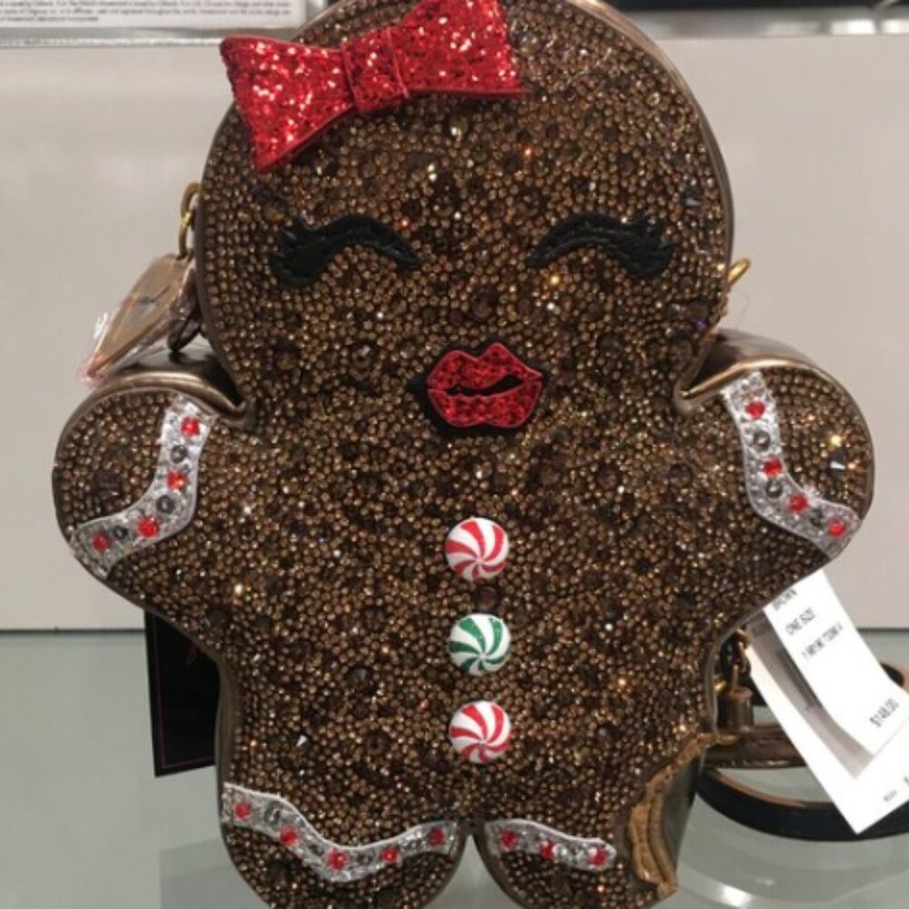 Betsey Johnson Christmas Gingerbread Crossbody Purse -   CL
